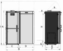 Piec Kocioł na ekogroszek Kotłospaw DuoKo 45 kW 5klasa ZUM