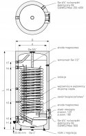 Bojler do pomp ciepła Galmet 300l SGW(S) Maxi, 26-308570N