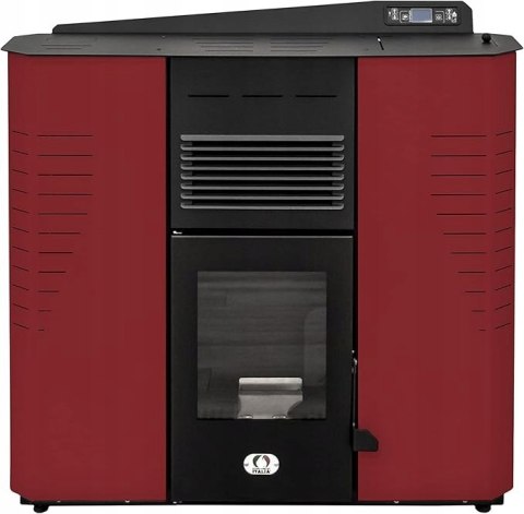 Piec na pellet Italia 14kw czerwony wydajność 92% 5 prędkości i mocy Piec na pellet Italia 14kw czerwony wydajność 92% 5 prędkości i mocy