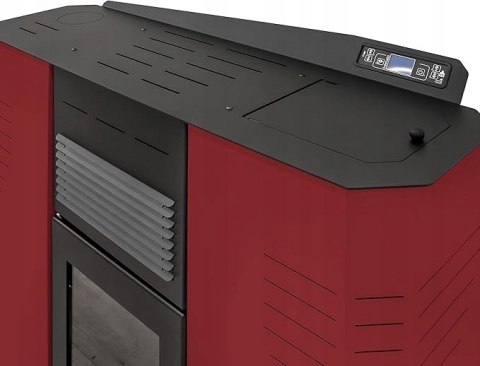 Piec na pellet Italia 14kw czerwony wydajność 92% 5 prędkości i mocy Piec na pellet Italia 14kw czerwony wydajność 92% 5 prędkości i mocy