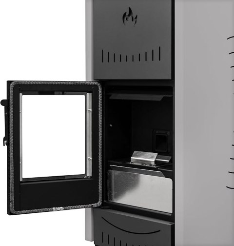 Piec na pellet Stufe Italia 20kw szary z płaszczem wodnym Wydajność 90% Piec na pellet Stufe Italia 20kw szary z płaszczem wodnym Wydajność 90%