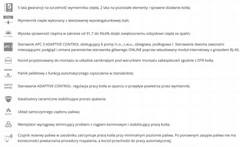 Kocioł na pellet SMART EKOPELL 12 kW - wersja prawa Defro KCO-SMP-12-P Kocioł na pellet SMART EKOPELL 12 kW - wersja prawa Defro KCO-SMP-12-P