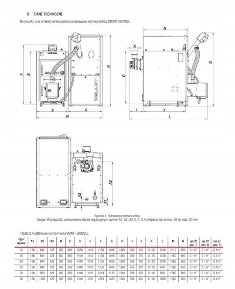 Kocioł na pellet SMART EKOPELL 20 kW - wersja lewa Defro KCO-SMP-20-L Kocioł na pellet SMART EKOPELL 20 kW - wersja lewa Defro KCO-SMP-20-L
