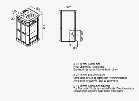 PIEC NA PELLET EVA CALOR Alina 9 kW | z nadmuchem PIEC NA PELLET EVA CALOR Alina 9 kW | z nadmuchem