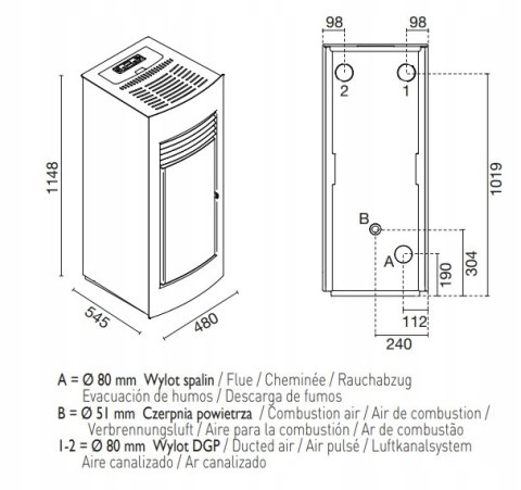 PIEC NA PELLET Eva Calor Letizia 15 kW z DGP PIEC NA PELLET Eva Calor Letizia 15 kW z DGP