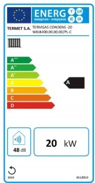 Piec Kocioł gazowy 1-funkcyjny Termet Termgas Condens 20 kW Piec Kocioł gazowy 1-funkcyjny Termet Termgas Condens 20 kW