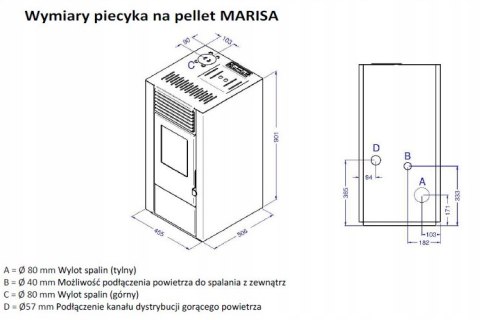 Piec,piecyk,kominek na pelet pellet Marisa 9kW+DGP czarny biały bordowy Piec,piecyk,kominek na pelet pellet Marisa 9kW+DGP czarny biały bordowy