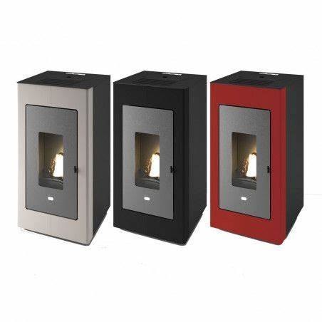 Piec piecyk na pellet Eva Calor Luisa Hydro 11 kW czarny biały bordowy Piec piecyk na pellet Eva Calor Luisa Hydro 11 kW czarny biały bordowy