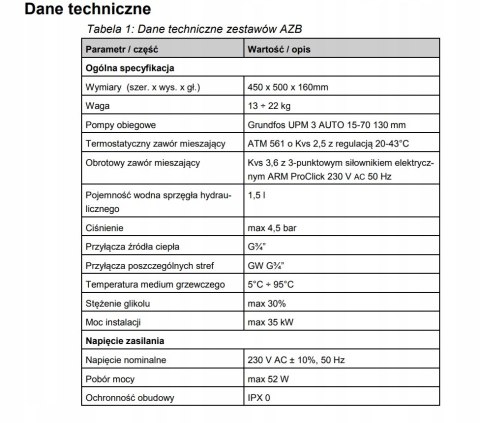 Zestaw mieszający PrimoBox AZB 355, szafka, 2 zawory z siłownikiem ARM 141 Zestaw mieszający PrimoBox AZB 355, szafka, 2 zawory z siłownikiem ARM 141