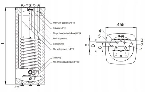GALMET WYMIENNIK Z WĘŻOWNICĄ SPIRALNĄ 120L SGW(S), 26-125500 GALMET WYMIENNIK Z WĘŻOWNICĄ SPIRALNĄ 120L SGW(S), 26-125500
