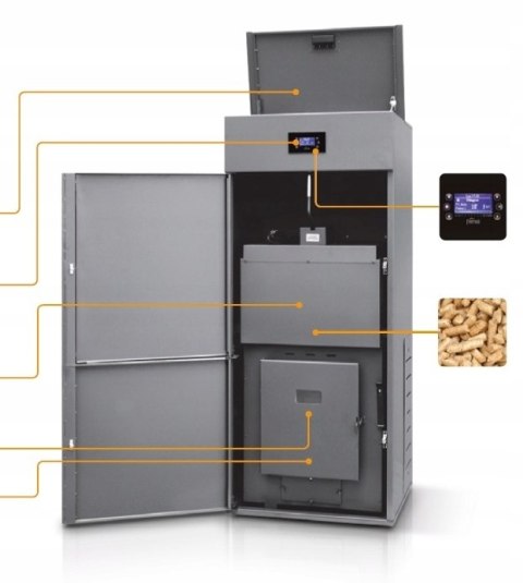 Piec, Kocioł ferroli na pellet premium 30 kW z płaszczem wodnym ZUM Piec, Kocioł ferroli na pellet premium 30 kW z płaszczem wodnym ZUM