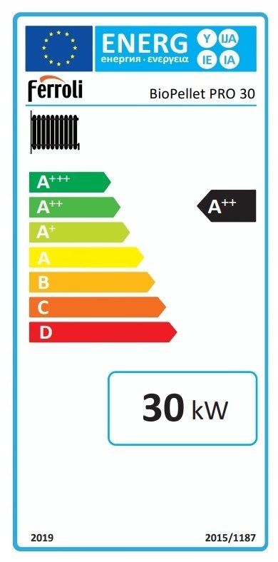 Piec, Kocioł ferroli na pellet premium 30 kW z płaszczem wodnym ZUM Piec, Kocioł ferroli na pellet premium 30 kW z płaszczem wodnym ZUM