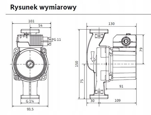Pompa cyrkulacyjna Wilo-STAR-Z 20/7-3(150mm) 4081203 Pompa cyrkulacyjna Wilo-STAR-Z 20/7-3(150mm) 4081203