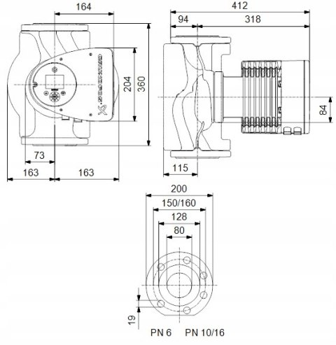 Pompa obiegowa elektroniczna MAGNA3 80-120 F 360 Grundfos, 97924310 Pompa obiegowa elektroniczna MAGNA3 80-120 F 360 Grundfos, 97924310