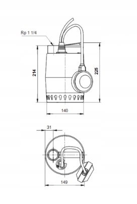 GRUNDFOS Pompa Zatapialna KP-250 A1, 012H1600 GRUNDFOS Pompa Zatapialna KP-250 A1, 012H1600