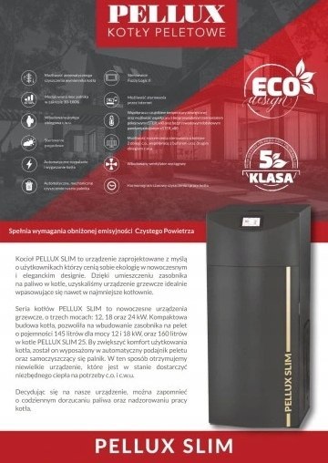Piec Kocioł Biawar jednofunkcyjny stalowy na pellet 18 kW Piec Kocioł Biawar jednofunkcyjny stalowy na pellet 18 kW