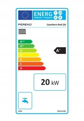Piec Kocioł Pereko dwufunkcyjny stalowy na pellet 20 kW Piec Kocioł Pereko dwufunkcyjny stalowy na pellet 20 kW