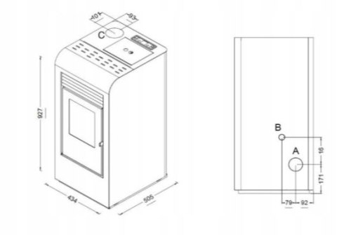 Piec, piecyk na pellet Giada 9kW AUTOMAT z pilotem Piec, piecyk na pellet Giada 9kW AUTOMAT z pilotem