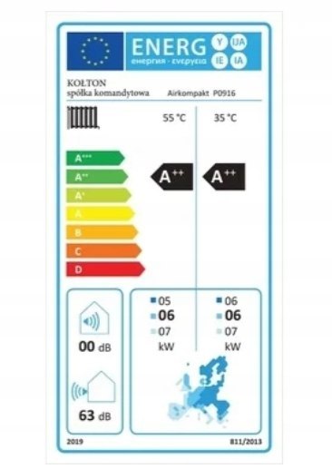 Pompa ciepła KOŁTON powietrze-woda niskotemperaturowa 9 kW, P0916 Pompa ciepła KOŁTON powietrze-woda niskotemperaturowa 9 kW, P0916