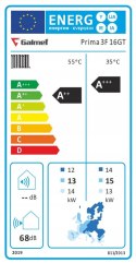 GALMET Pompa ciepła powietrzna monoblok Prima 16 GT-15,9 kW + TG-300 + B-60