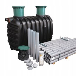 Oczyszczalnia przydomowa zestaw z drenażem rozsączającym 2700L W-261TM