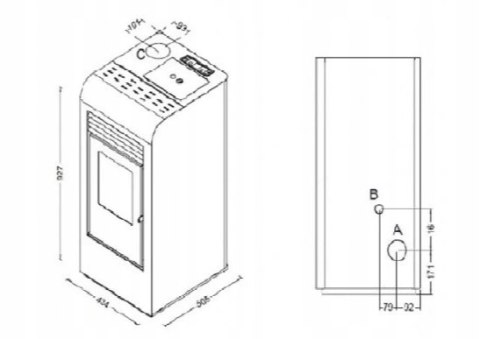 Piec, piecyk na pellet Giada 9kW AUTOMAT z pilotem Piec, piecyk na pellet Giada 9kW AUTOMAT z pilotem
