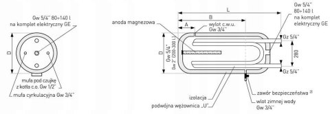 Wymiennik ONNLINE 100l SGW(L) z podwójną wężownicą Wymiennik ONNLINE 100l SGW(L) z podwójną wężownicą
