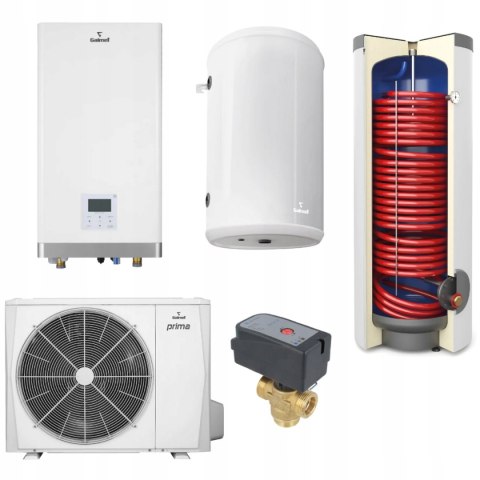 GALMET 4w1 Pompa ciepła split PRIMA S 10kW 230V zasobnik CWU 200L bufor 60L GALMET 4w1 Pompa ciepła split PRIMA S 10kW 230V zasobnik CWU 200L bufor 60L