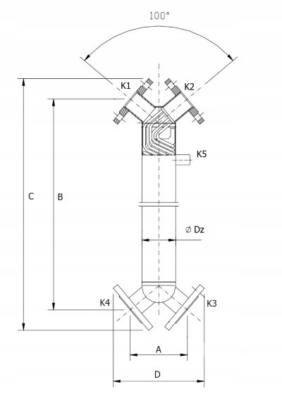 Wymiennik płaszczowo-rurowy JAD x 5.38 FF.STA.CS 0103-0067 Wymiennik płaszczowo-rurowy JAD x 5.38 FF.STA.CS 0103-0067