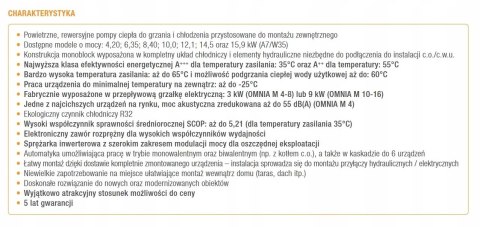 Ferroli Omnia M Pompa ciepła 4 kW monoblok A+++ Ferroli Omnia M Pompa ciepła 4 kW monoblok A+++