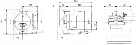 GRUNDFOS Bezdławnicowa pompa MAGNA3 32-40 GRUNDFOS Bezdławnicowa pompa MAGNA3 32-40