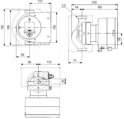 GRUNDFOS elektroniczna pompa obiegowa MAGNA3 25/60 97924245 GRUNDFOS elektroniczna pompa obiegowa MAGNA3 25/60 97924245